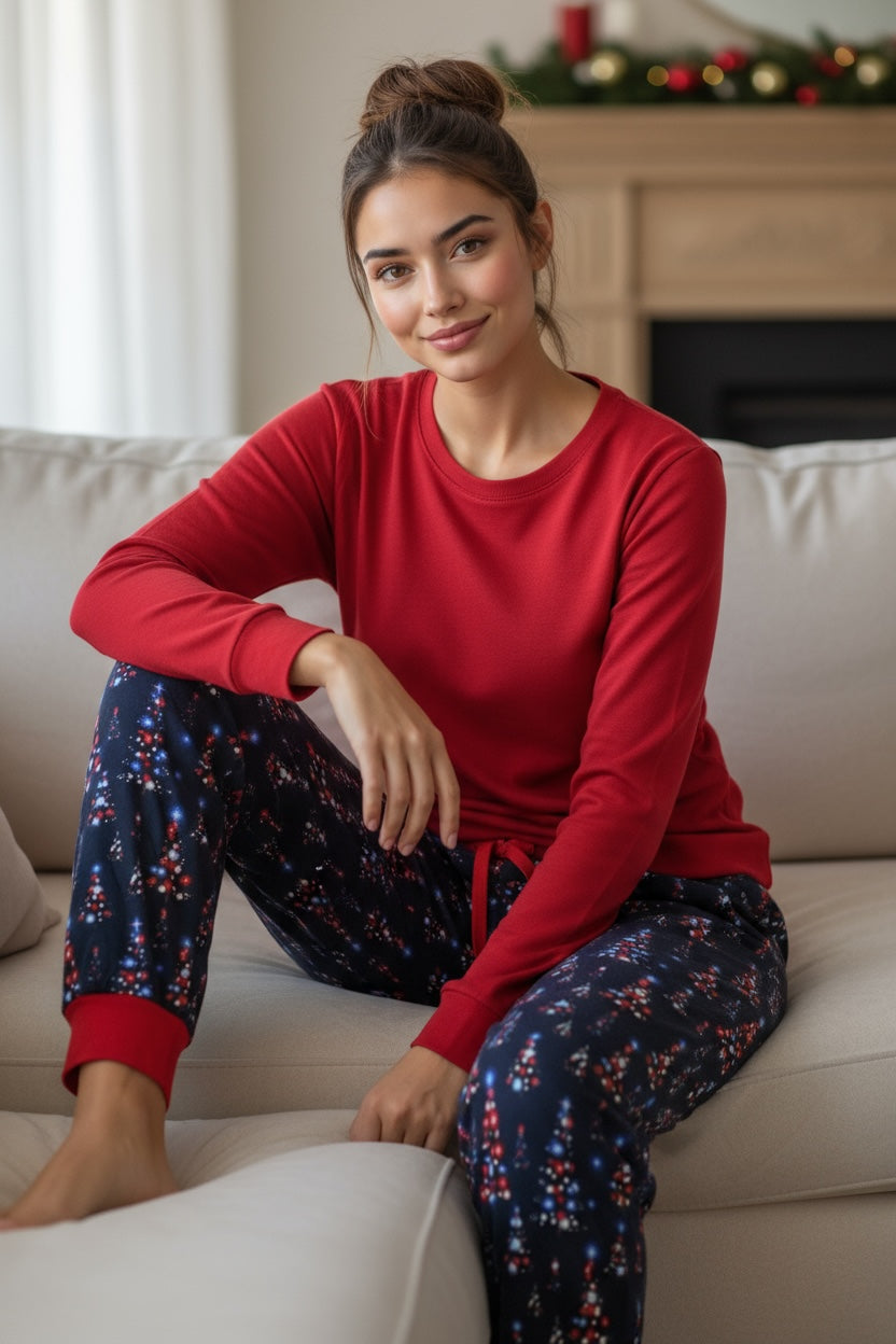 "Flashing through the Night" Womens Comfy Cozies Lounge Pants