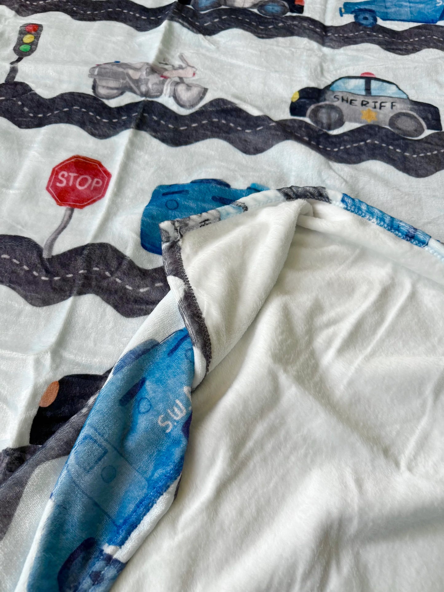 "Road Patrol" 60x60” Fleece Cuddle Blanket