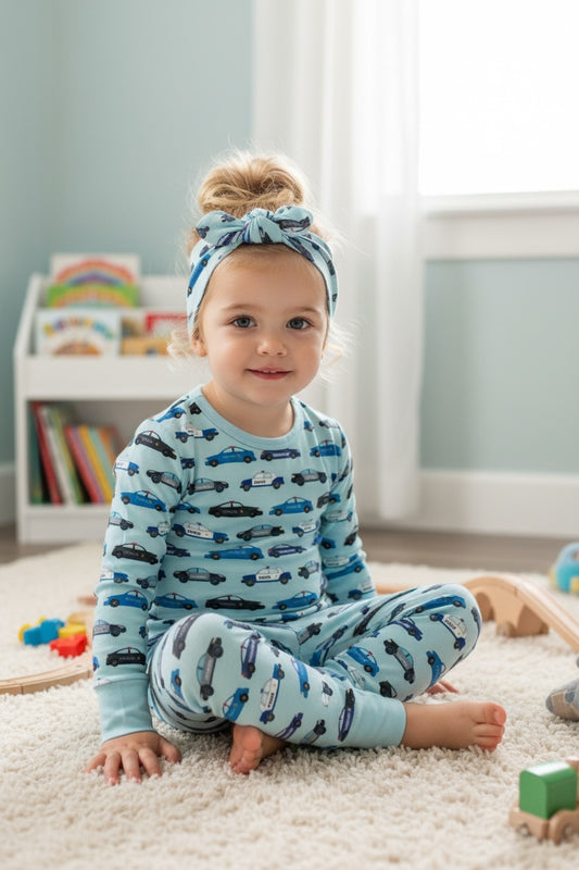 Beep Beep Police Cars Two Piece Comfy Cozies