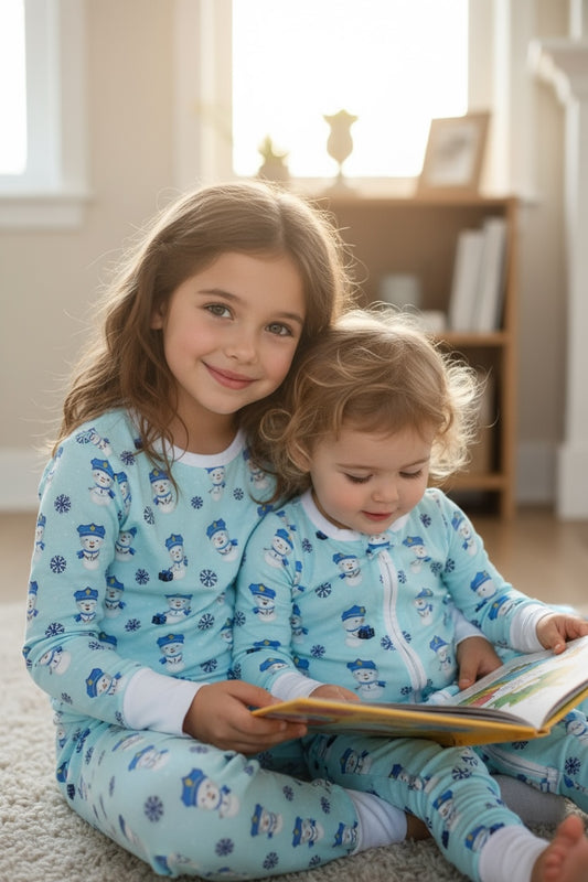 "Snowman on Duty" Comfy Cozies Zip-Up