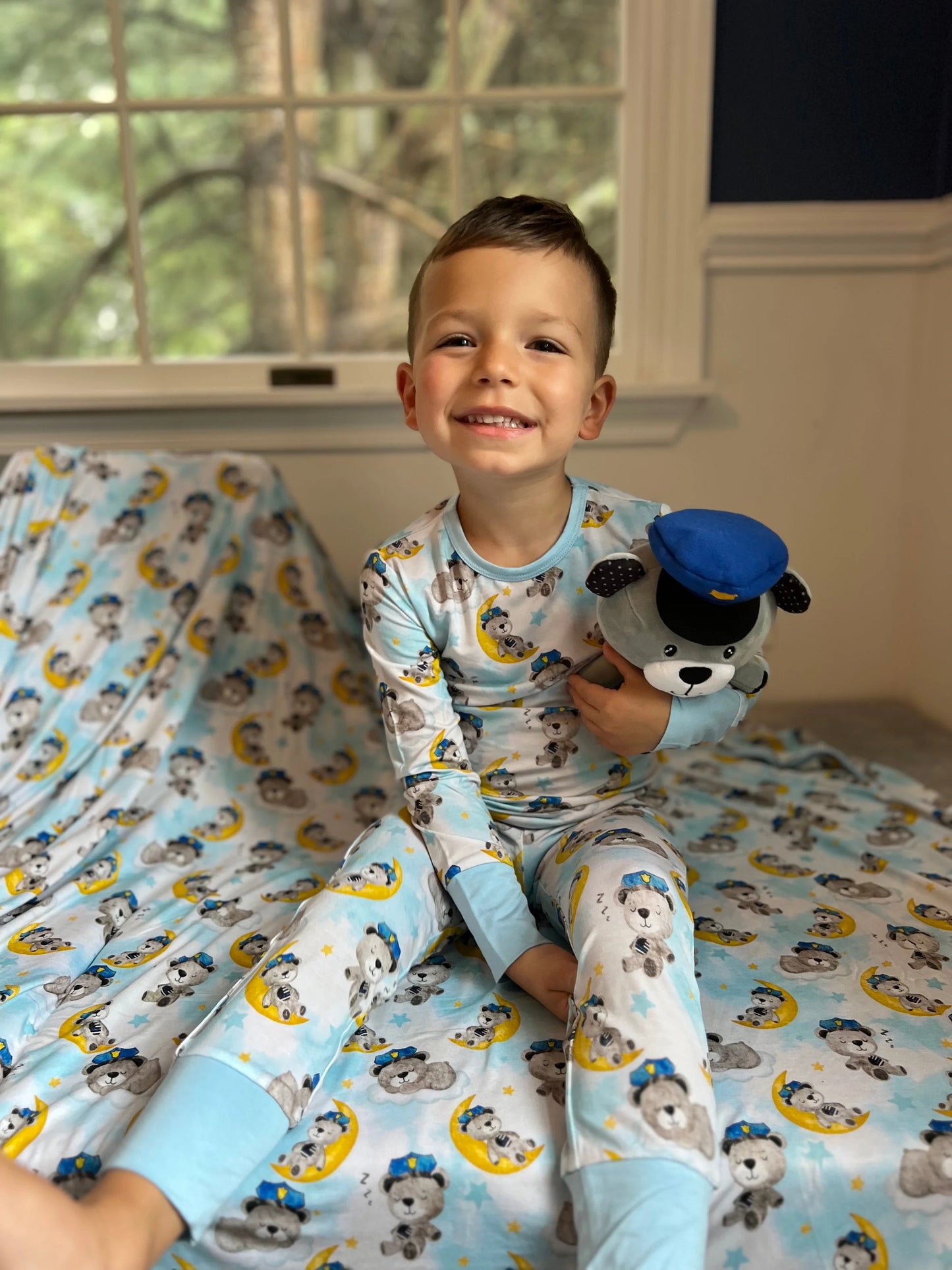 “Blue BuddieZzz” Two-Piece Comfy Cozies Long