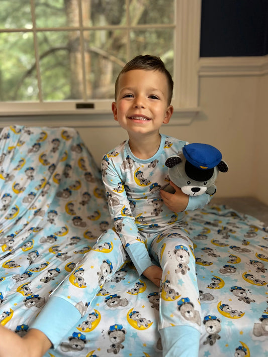 “Blue BuddieZzz” Two-Piece Comfy Cozies Long