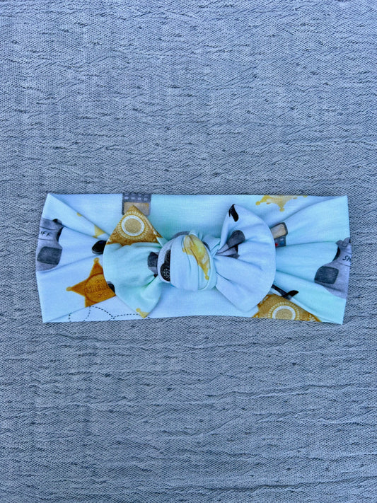 “Sheriff On Duty” Knotted Headband