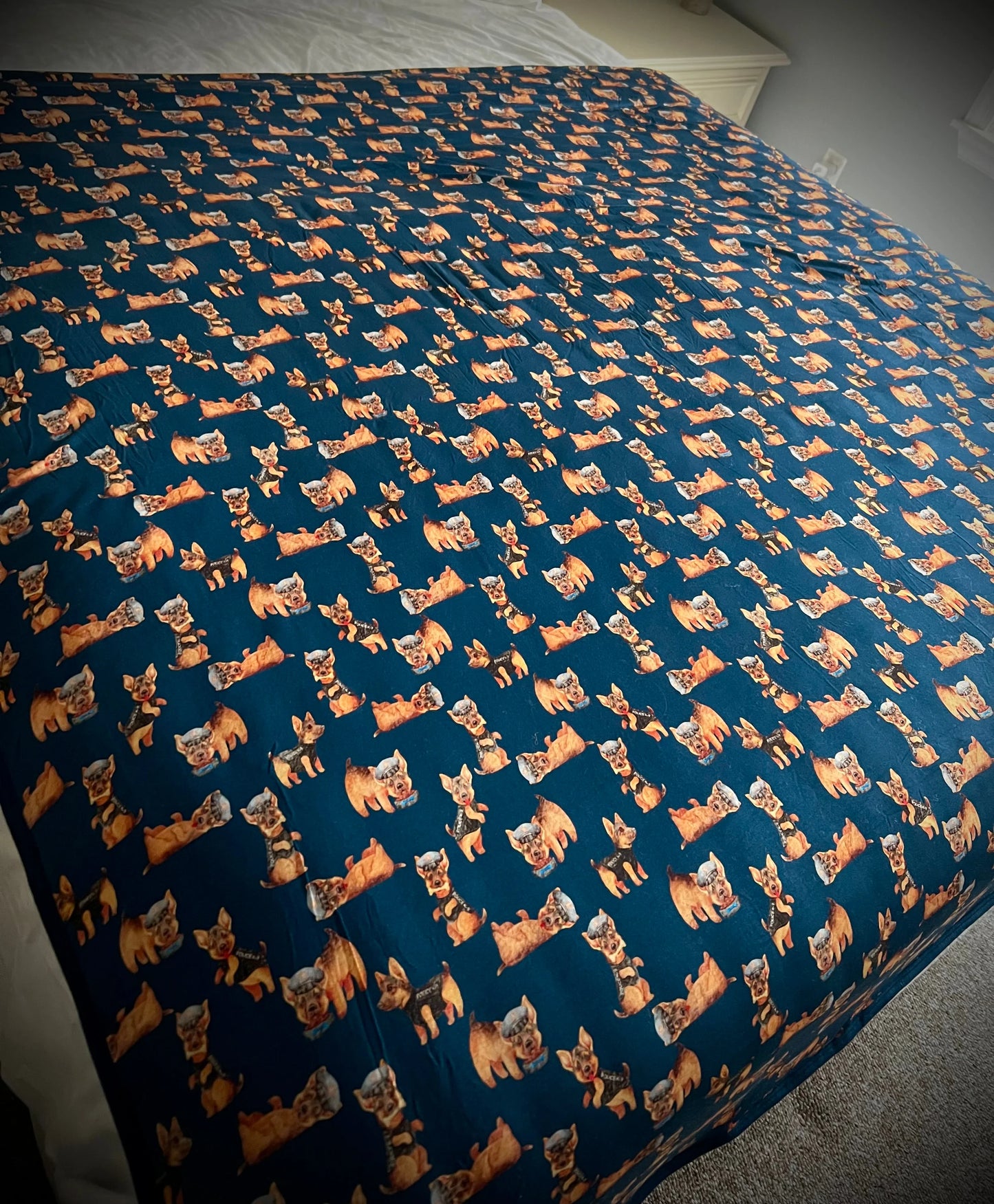 “K9 Rookie Pups” Quilted Bamboo Blanket