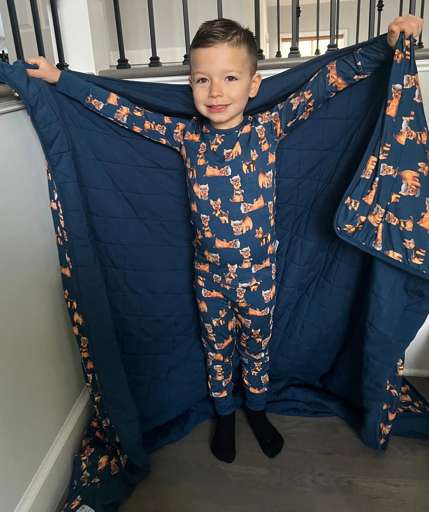 “K9 Rookie Pups” Quilted Bamboo Blanket