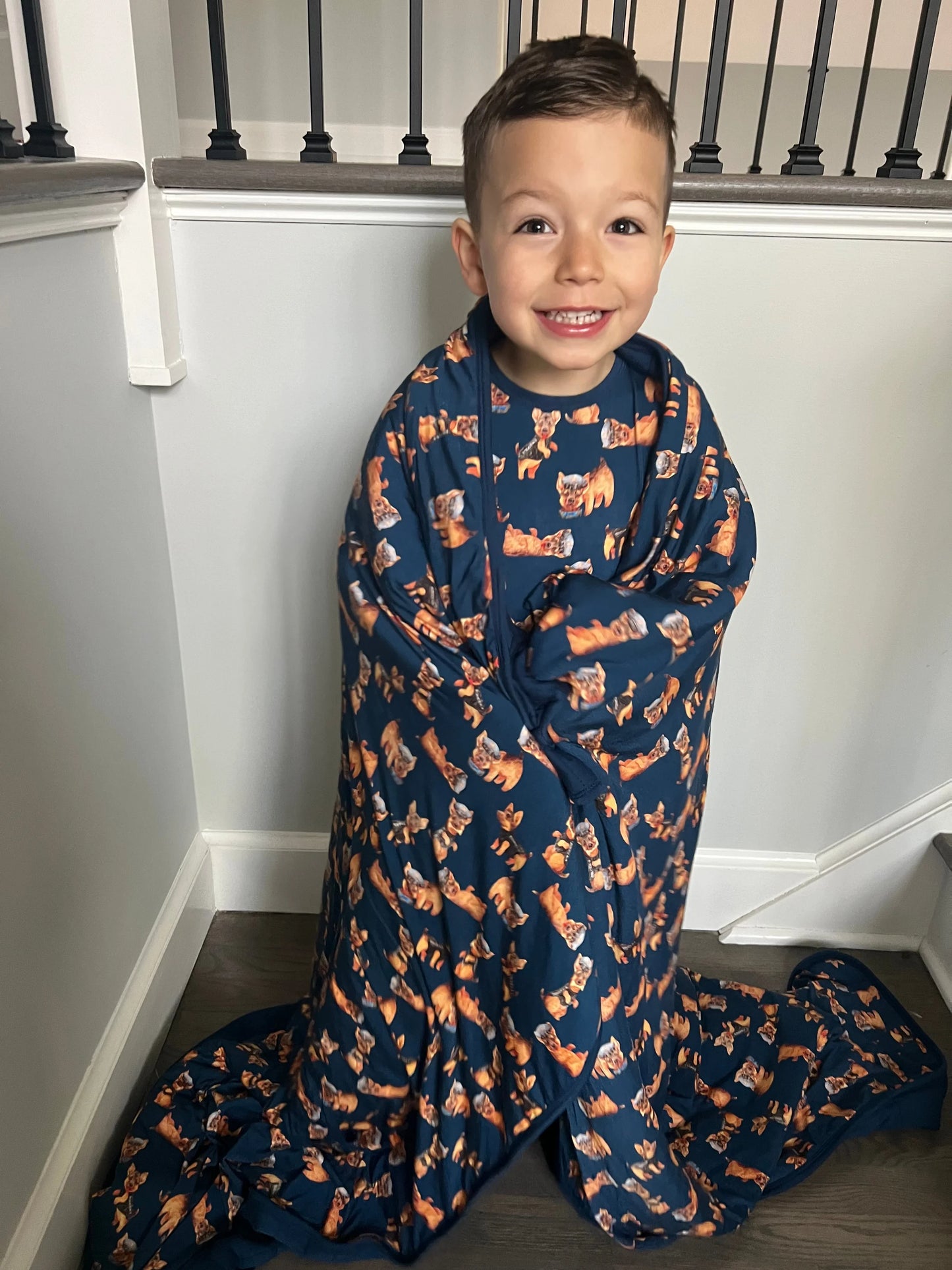 “K9 Rookie Pups” Quilted Bamboo Blanket