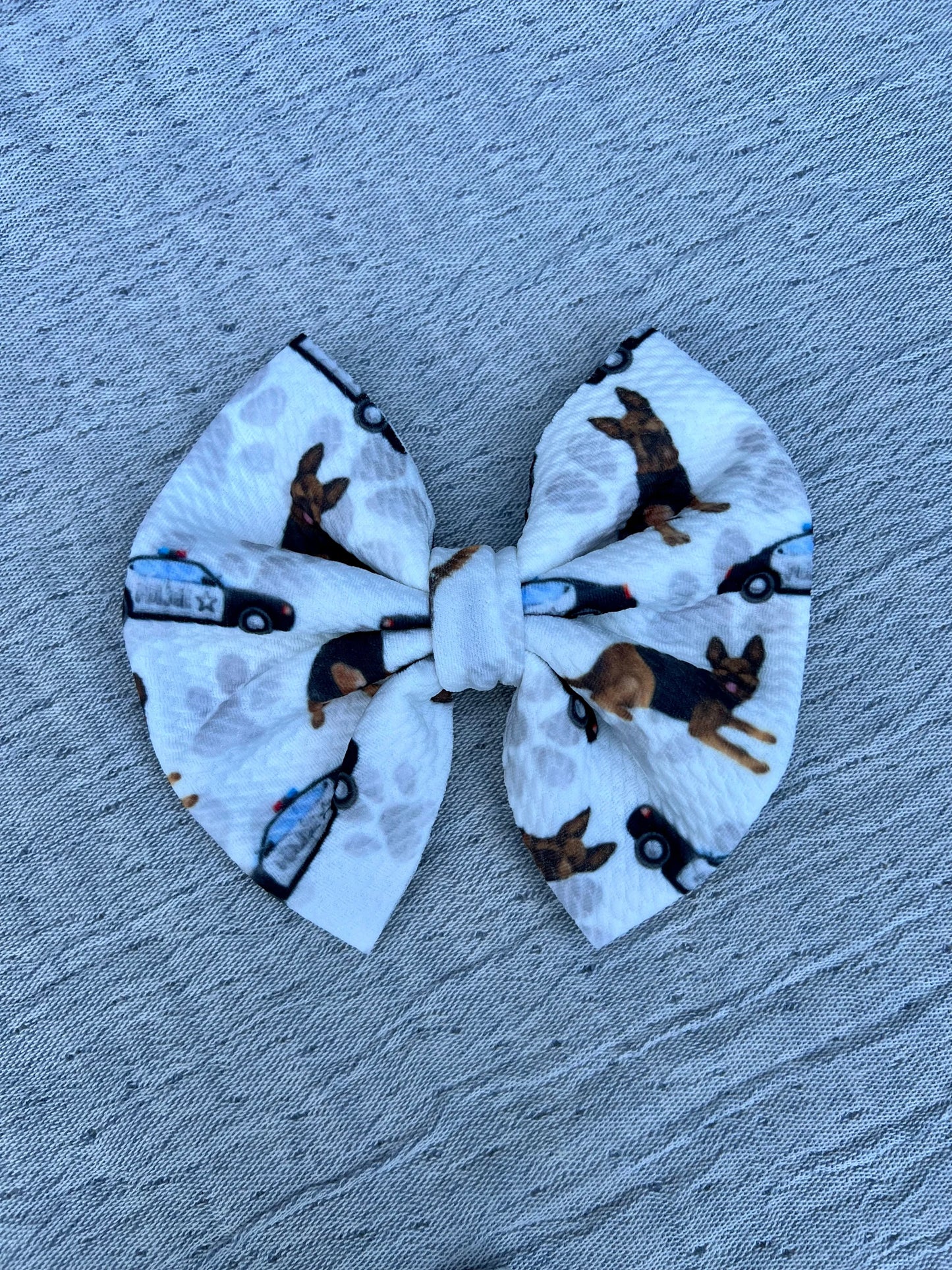 “K9 Heroes” Alligator Clip Bow