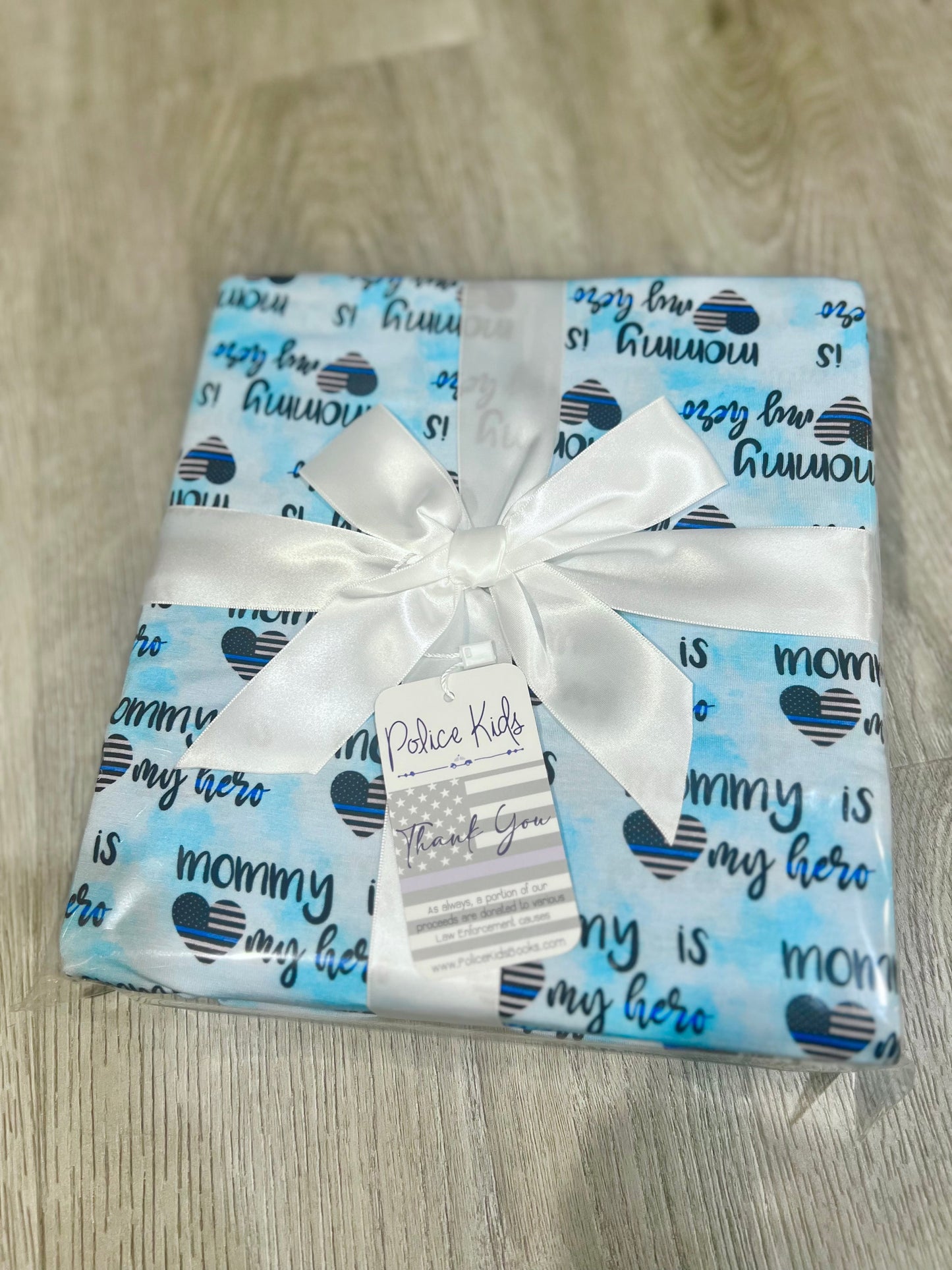 “Mommy’s Little Hero” 60x60 Double Sided Bamboo Blanket