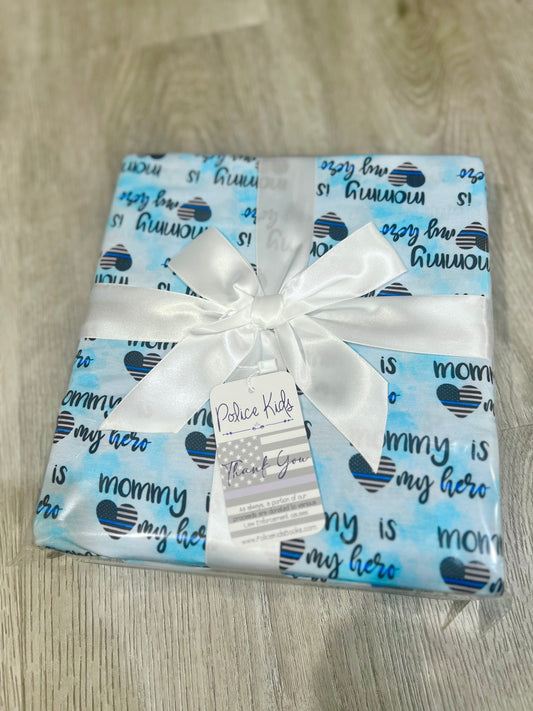 “Mommy’s Little Hero” 60x60 Double Sided Bamboo Blanket