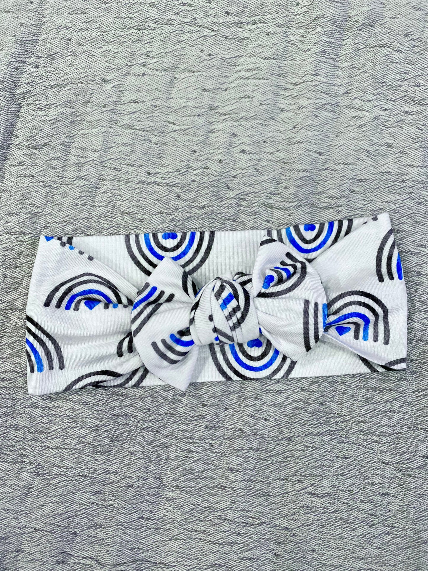 Thin Blue Rainbows Knotted Headband