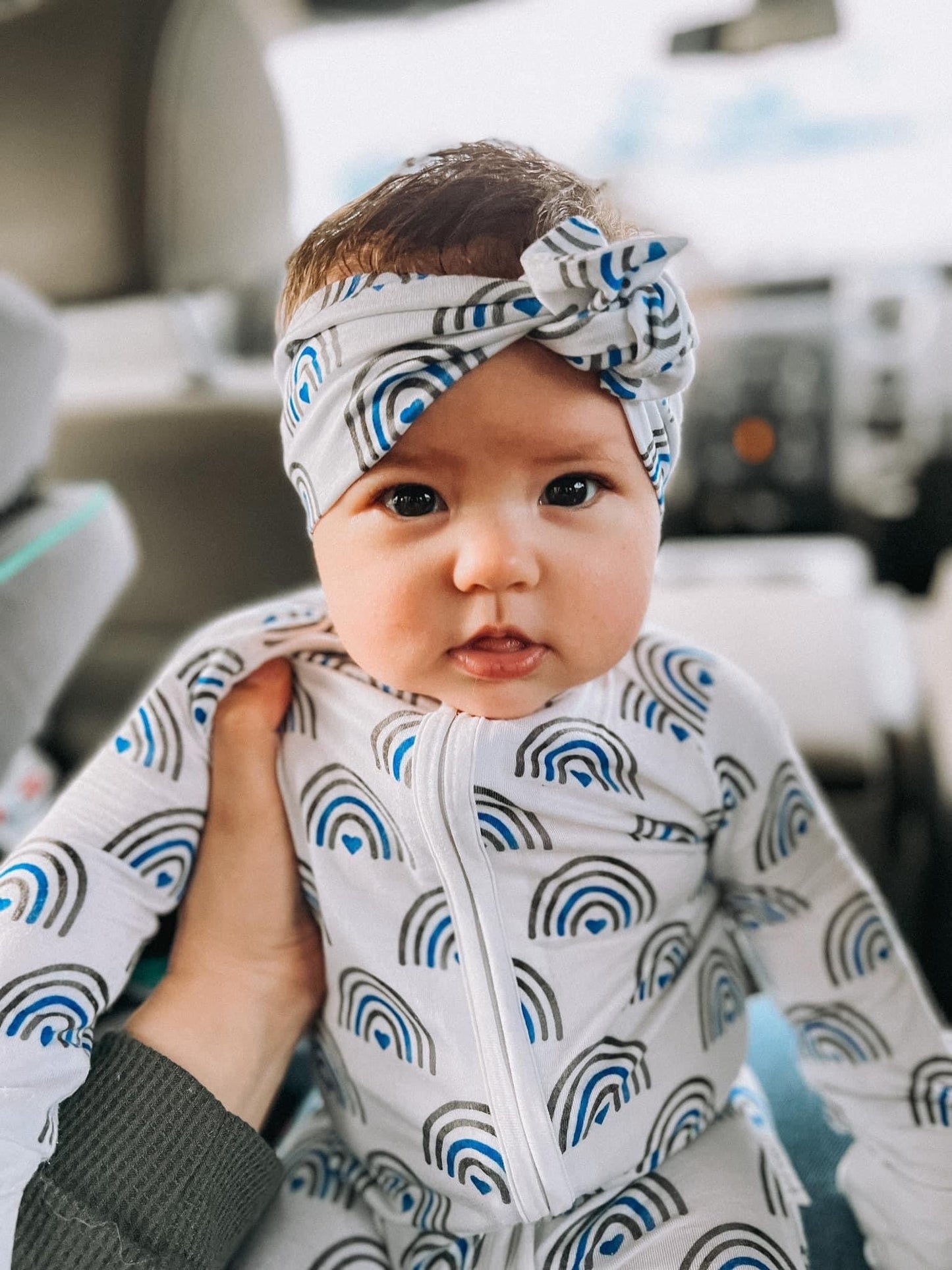 Thin Blue Rainbows Knotted Headband