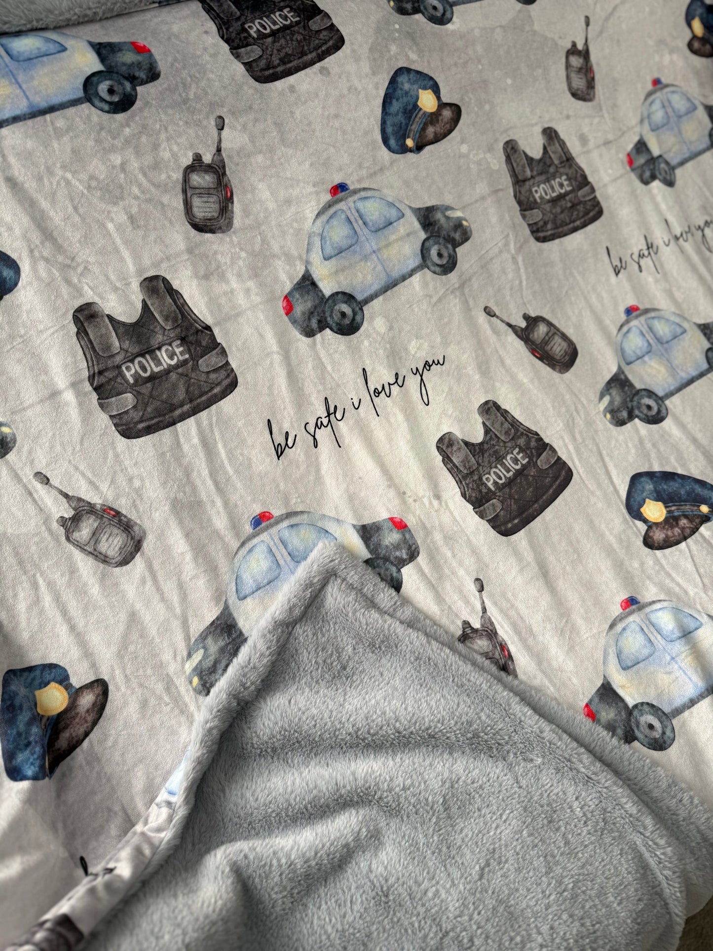 "Be Safe I Love You" 60x60 Plush Minky Blanket