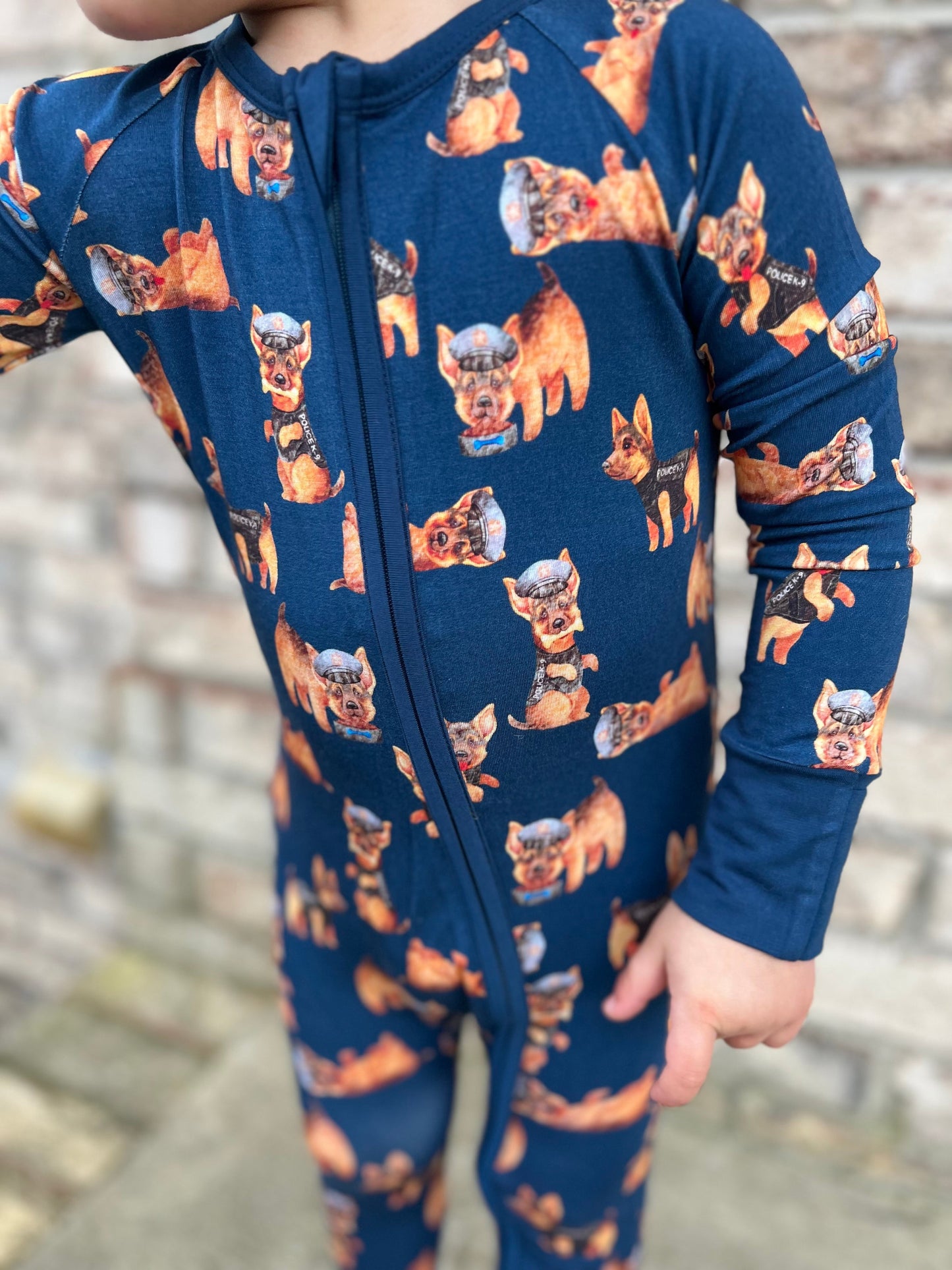 “K9 Rookie Pups” Comfy Cozies Zip-Up