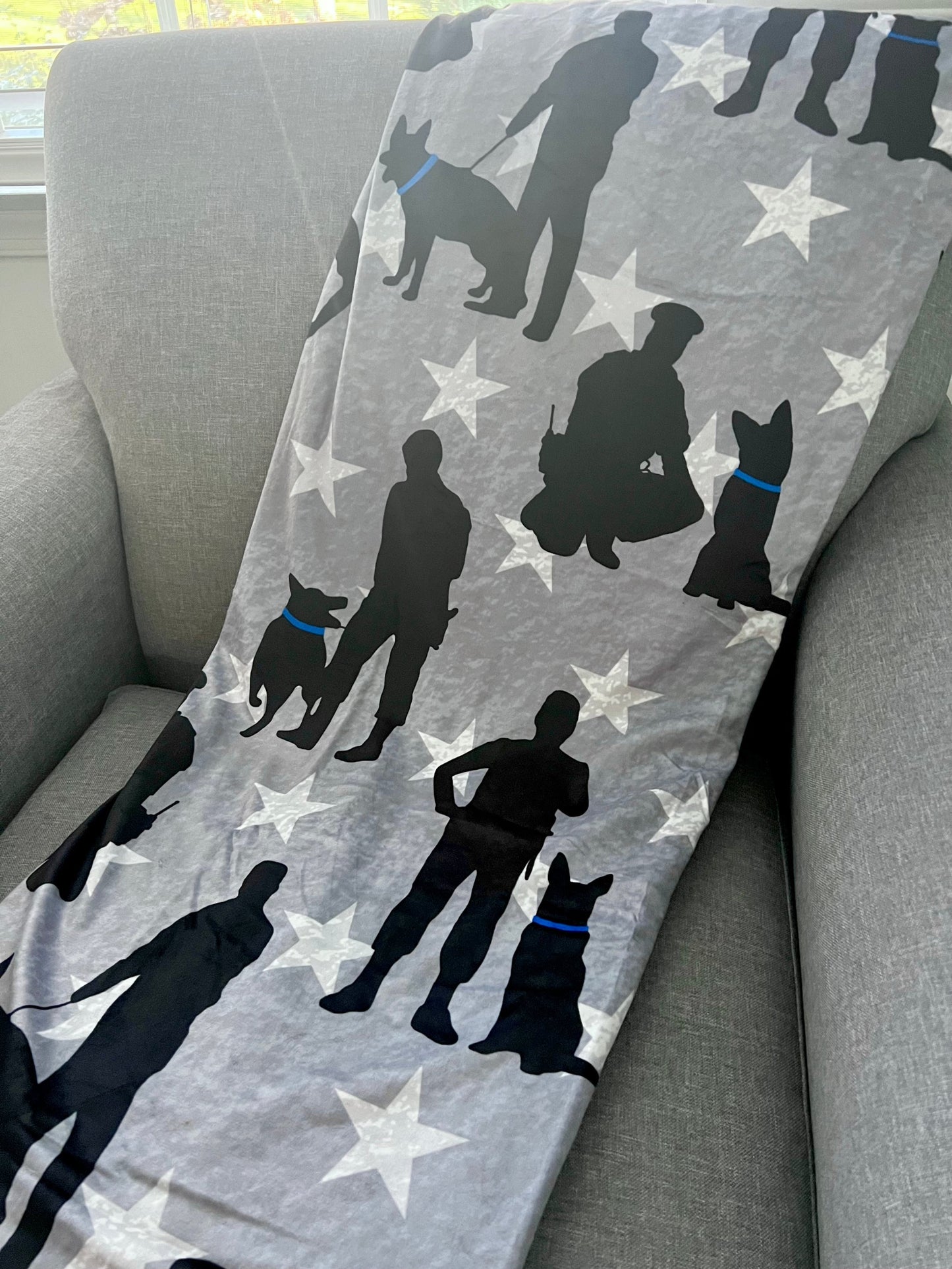 “K9 Partners” 60x60” Minky Blanket
