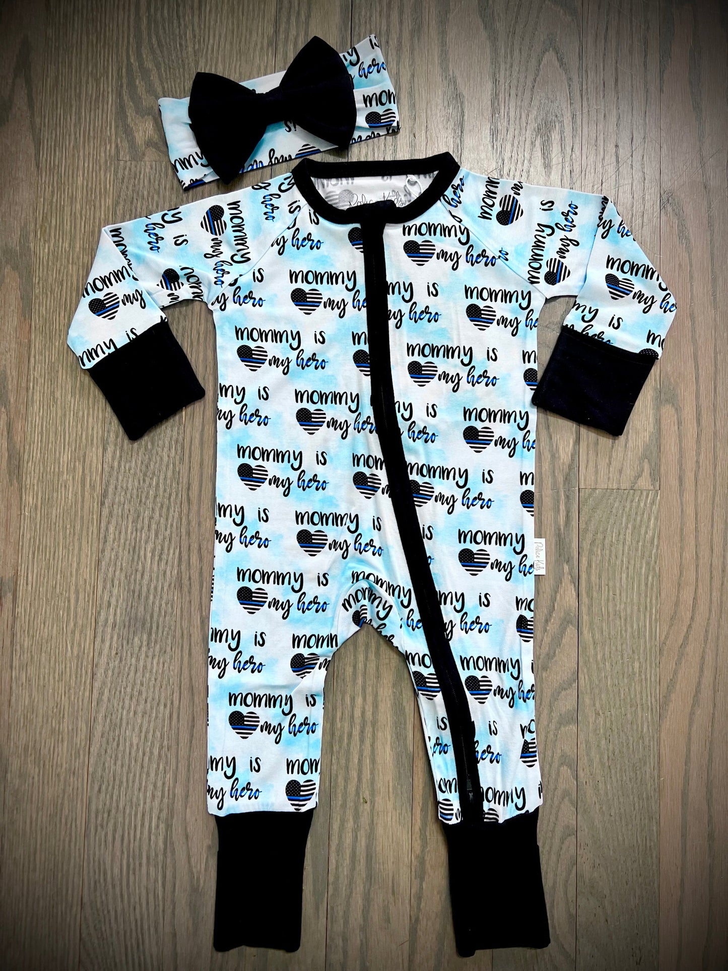 “Mommy’s Little Hero” Comfy Cozies Zip-Up