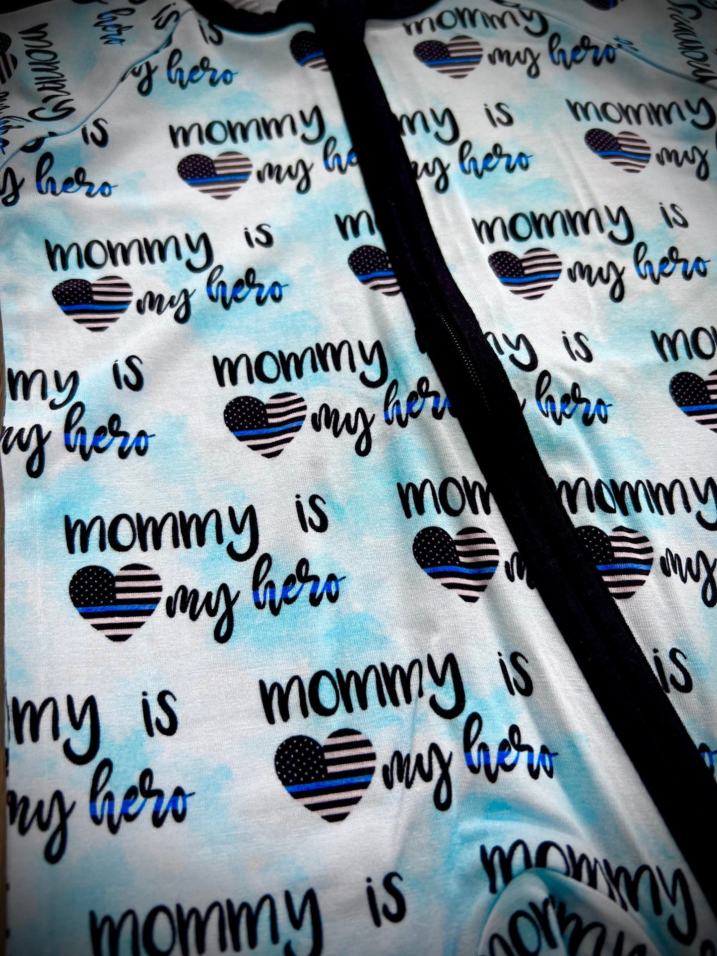 “Mommy’s Little Hero” Comfy Cozies Zip-Up