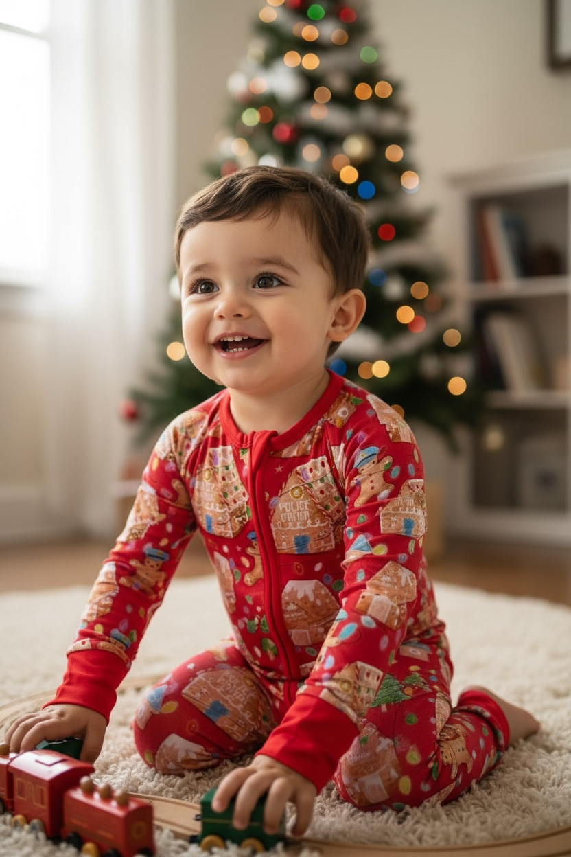 “Gingerbread Dept" Comfy Cozies Zip-Up