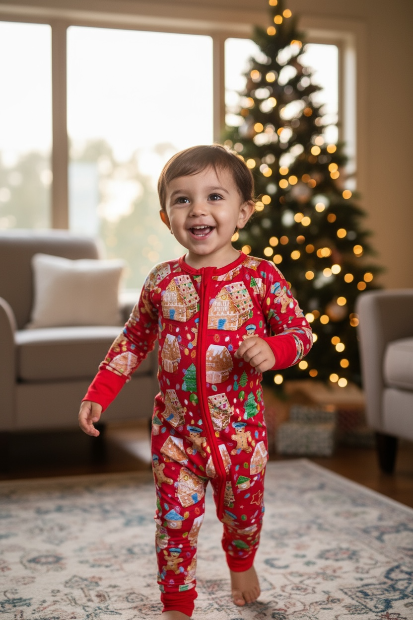 “Gingerbread Dept" Comfy Cozies Zip-Up