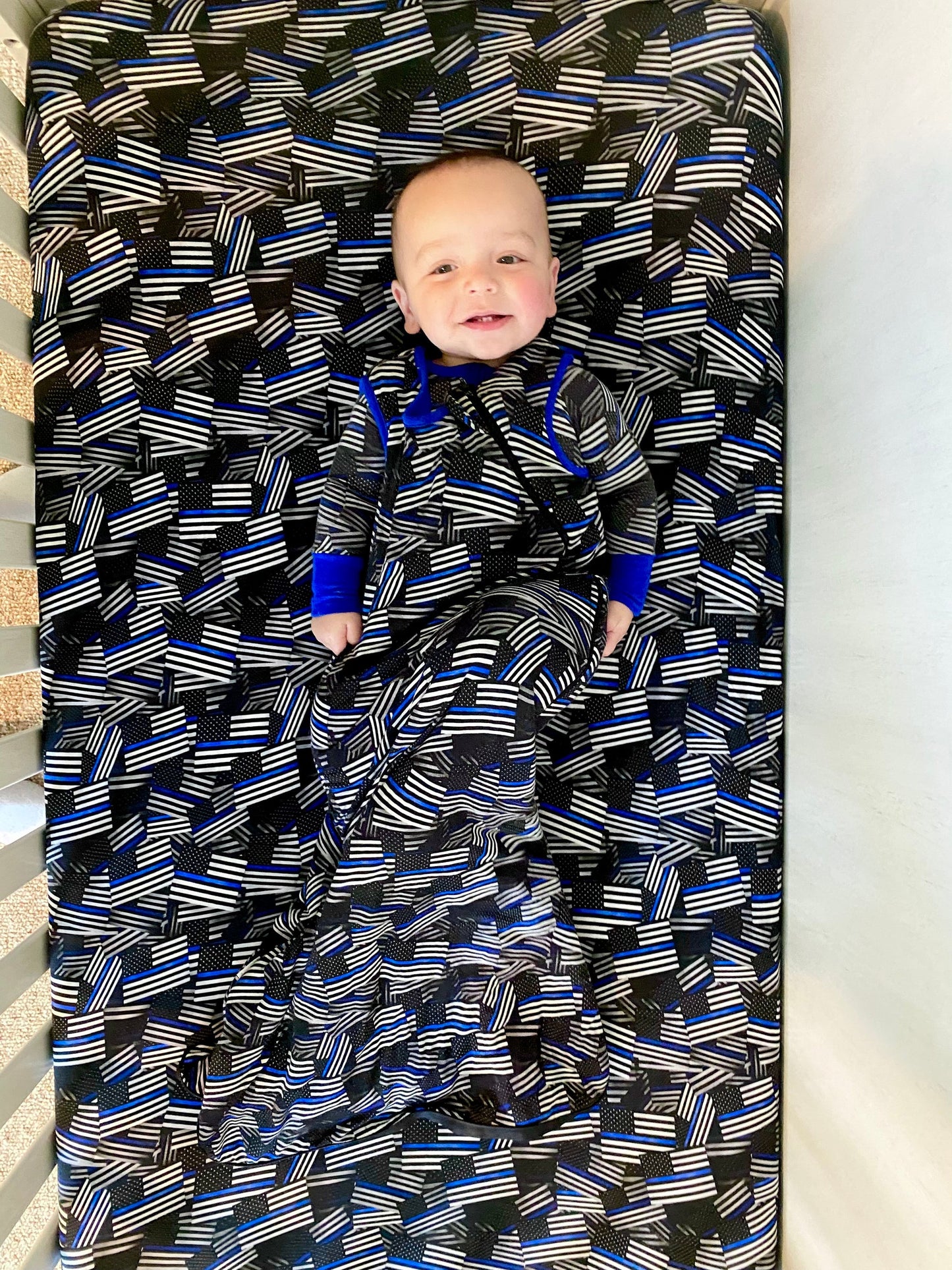 TBL Flags Fitted Bamboo Crib Sheet