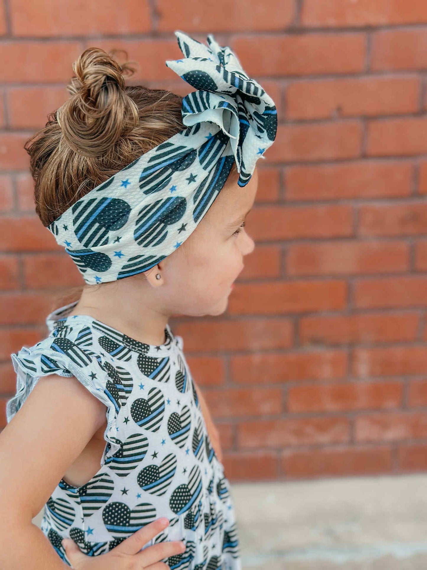 Thin Blue Sweethearts Biggie Bow