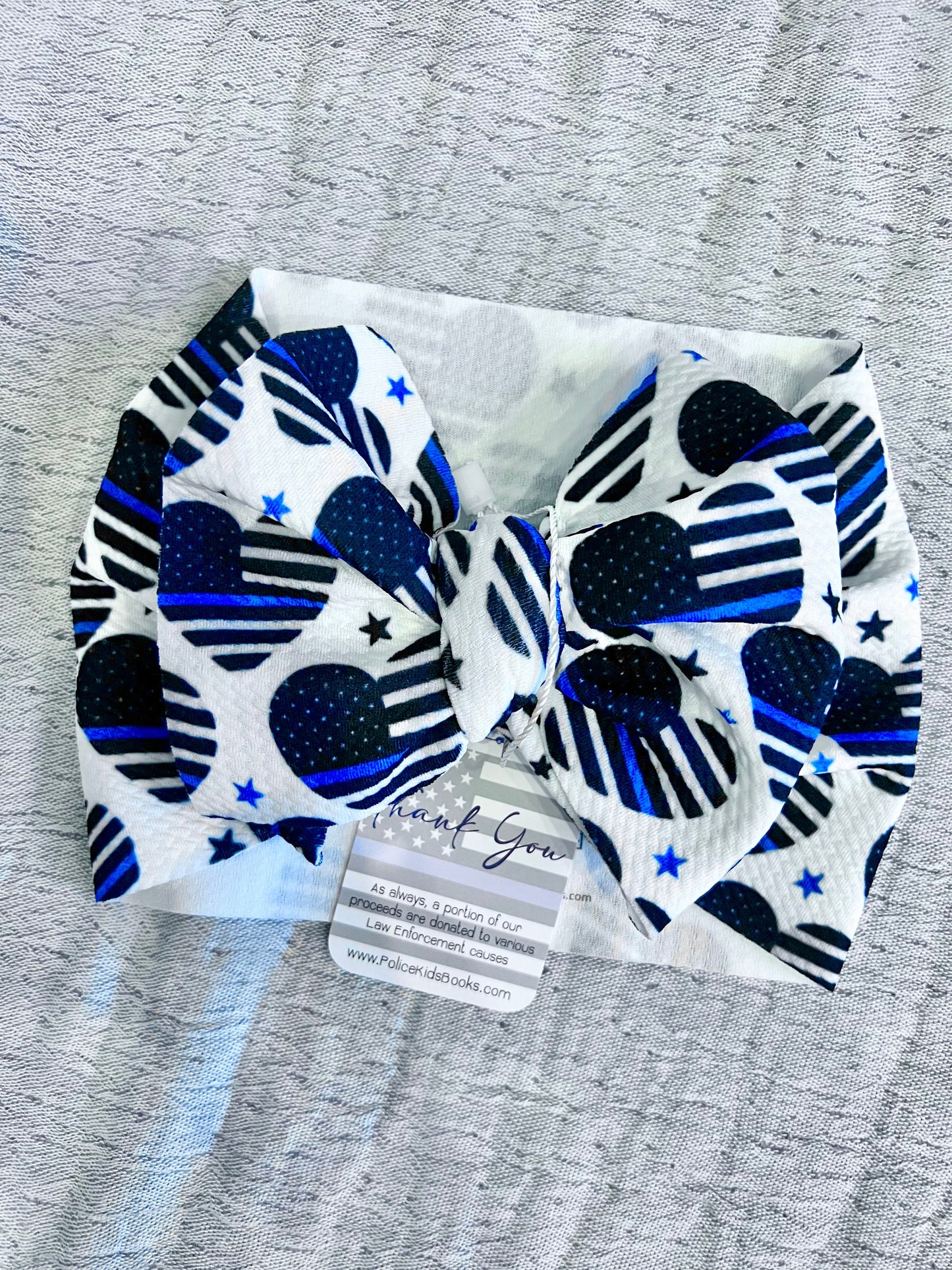 Thin Blue Sweethearts Biggie Bow