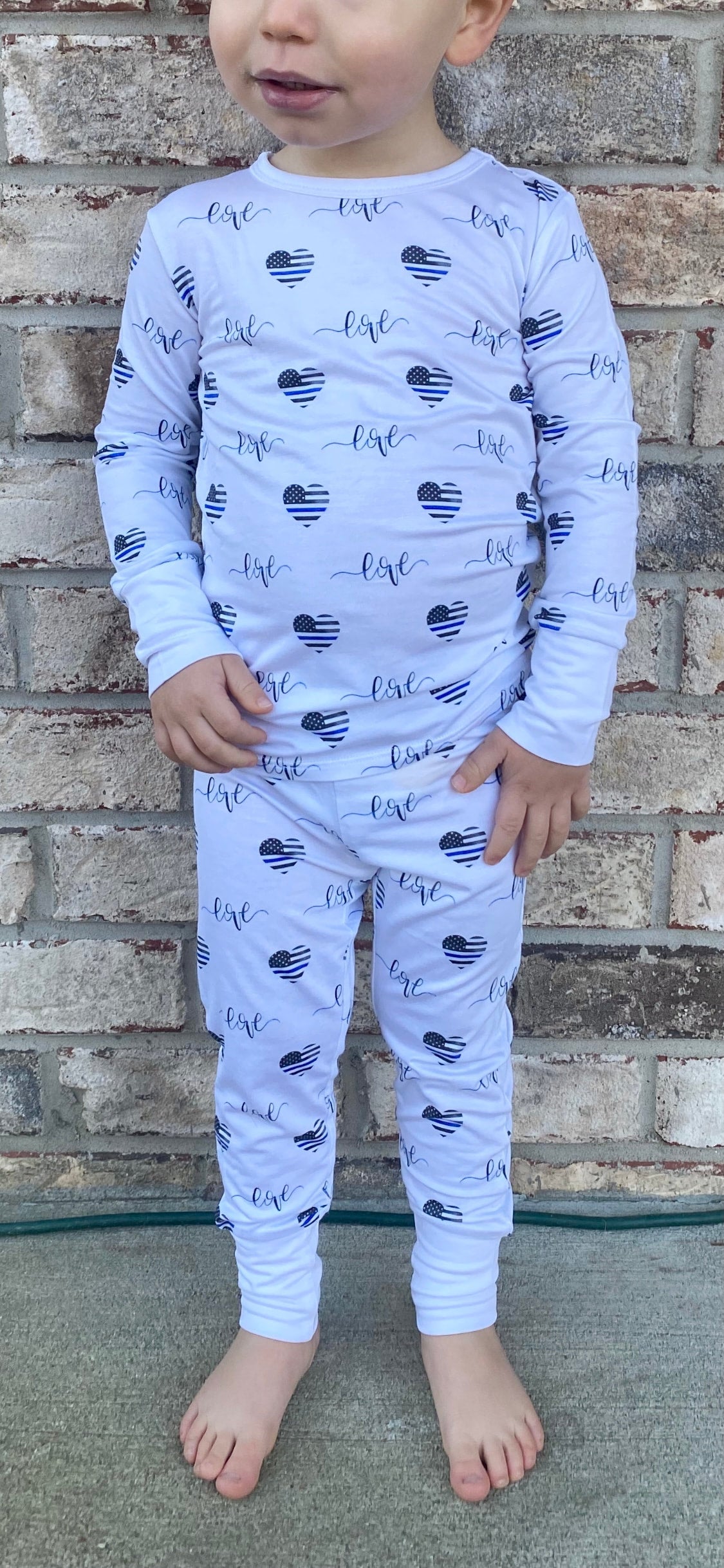 Thin Blue Love Two Piece Comfy Cozies