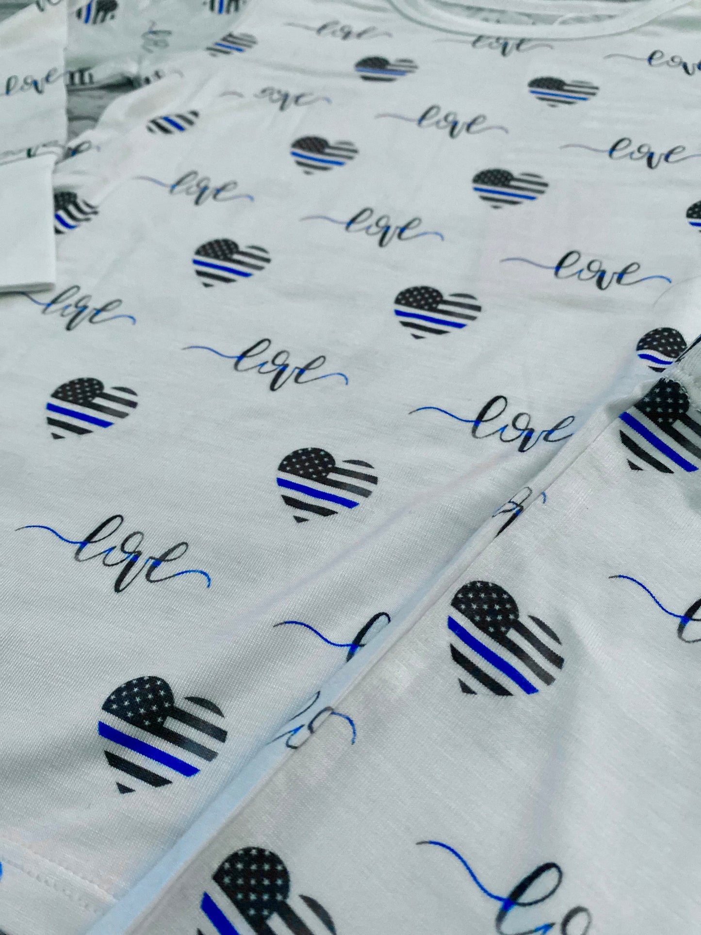 Thin Blue Love Two Piece Comfy Cozies