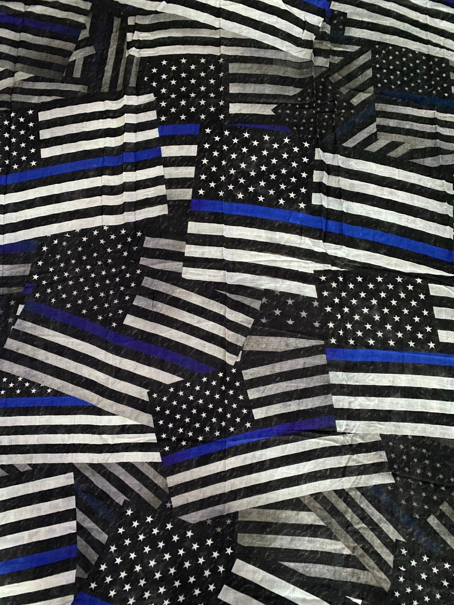 Classic Thin Blue Line Flags Bamboo Muslin Swaddle