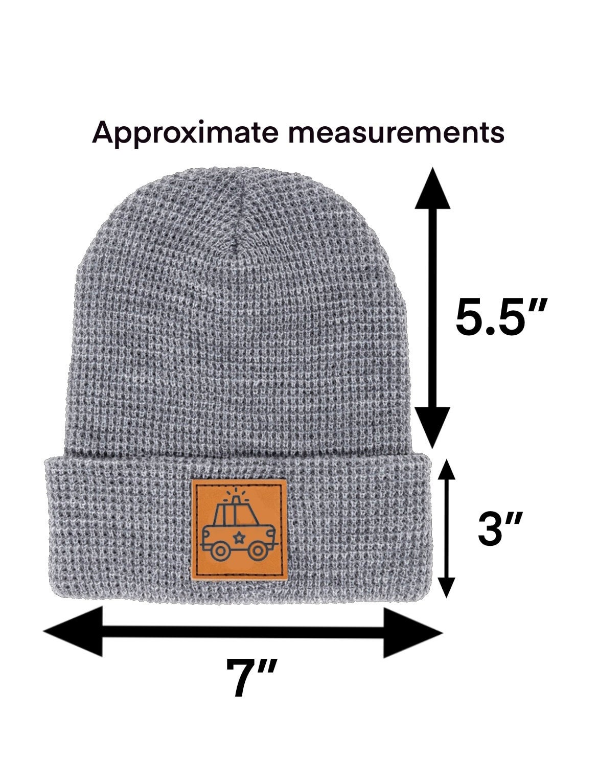 Police Car Waffle Knit Beanie