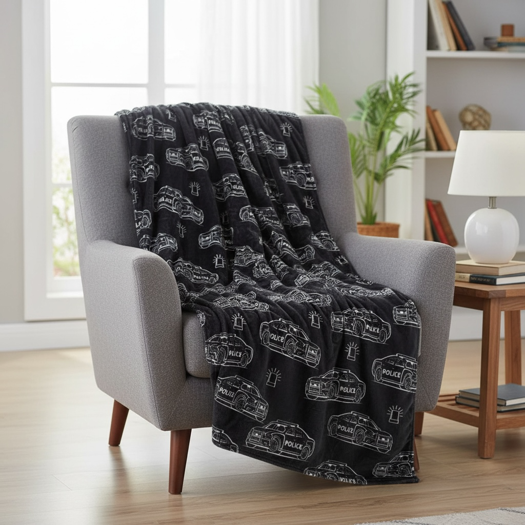 "Midnight Shift" 60x60” Fleece Cuddle Blanket