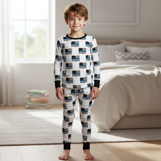 "Blue Line Waving Flags" Two-Piece Comfy Cozies