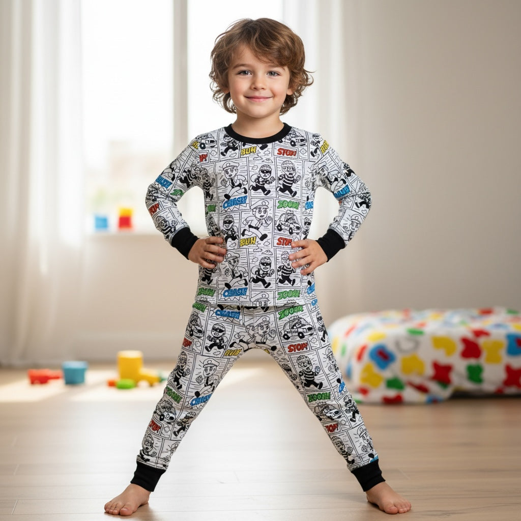 "Cops and Robbers" Two Piece Comfy Cozies