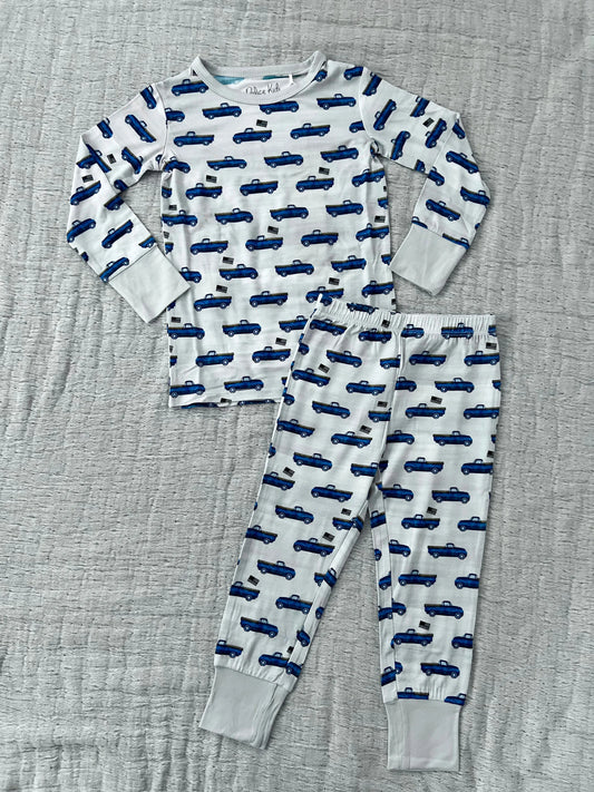 "Little Thin Blue Trucks"  Two-Piece Comfy Cozies