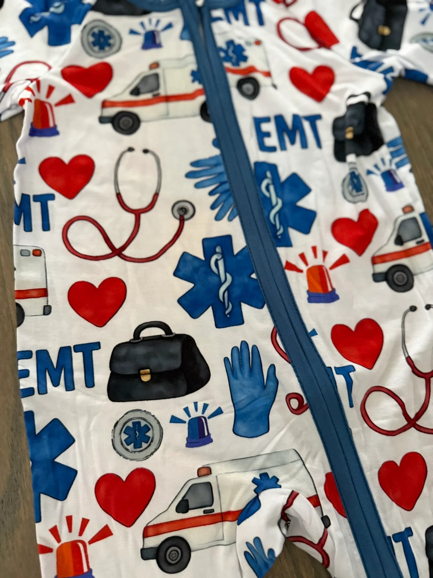 "EMT on Duty" Comfy Cozies Zip-Up