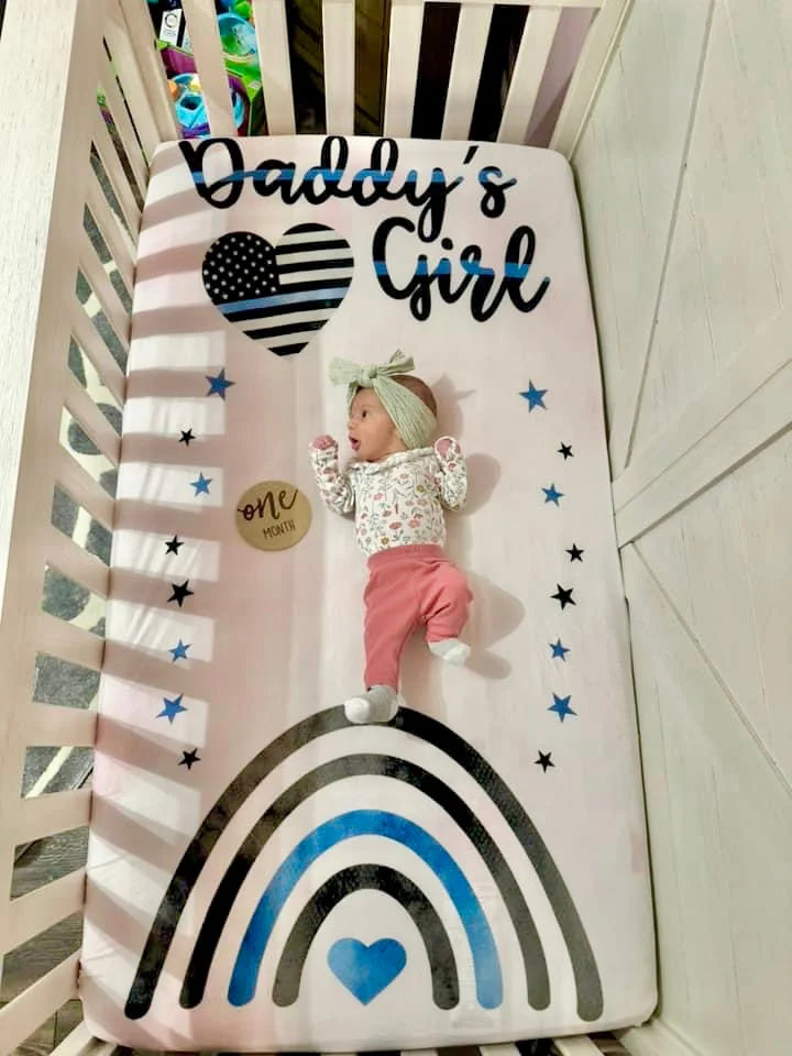 Daddy's Girl Photo-Op Fitted Bamboo Crib Sheet
