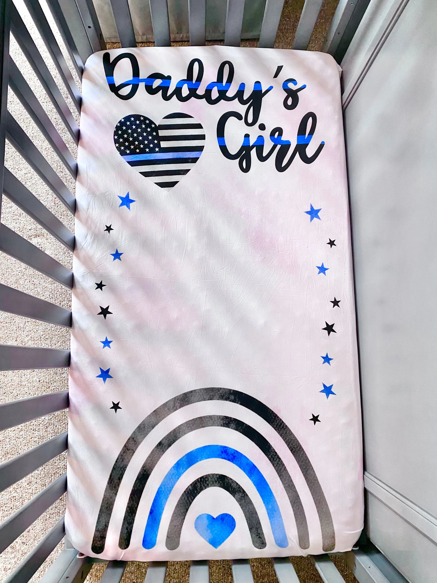 Daddy's Girl Photo-Op Fitted Bamboo Crib Sheet