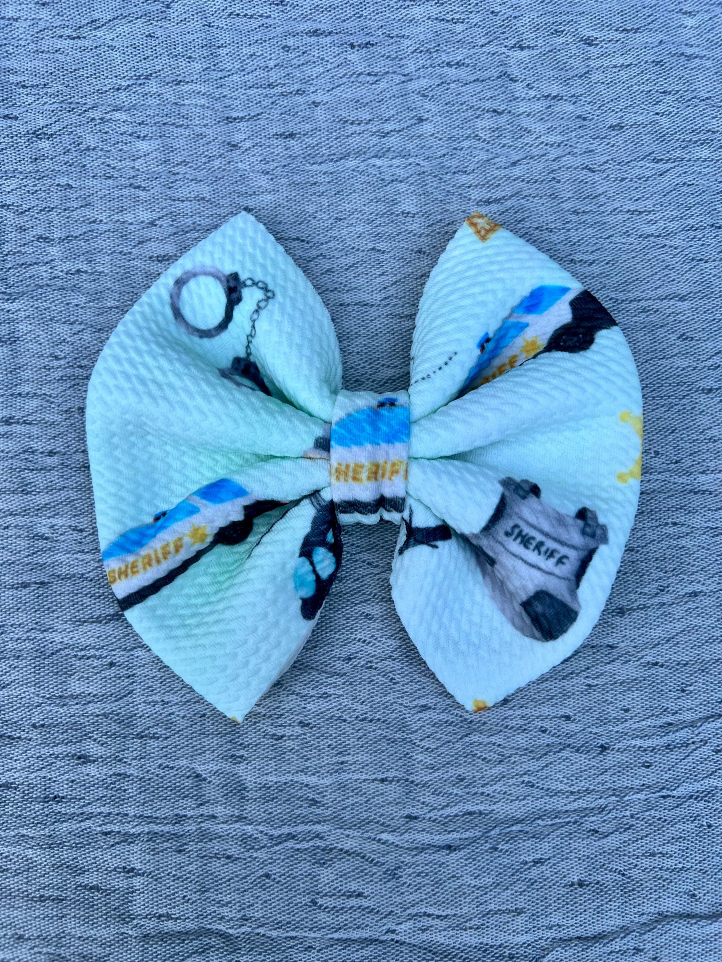 Sheriff on Duty Alligator Clip Bow