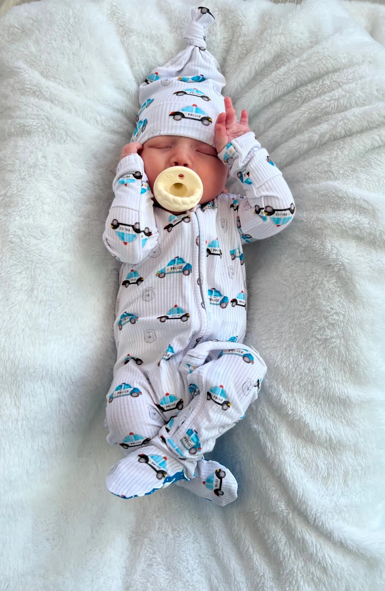 "Police Cars and Badges" Knotted Hat