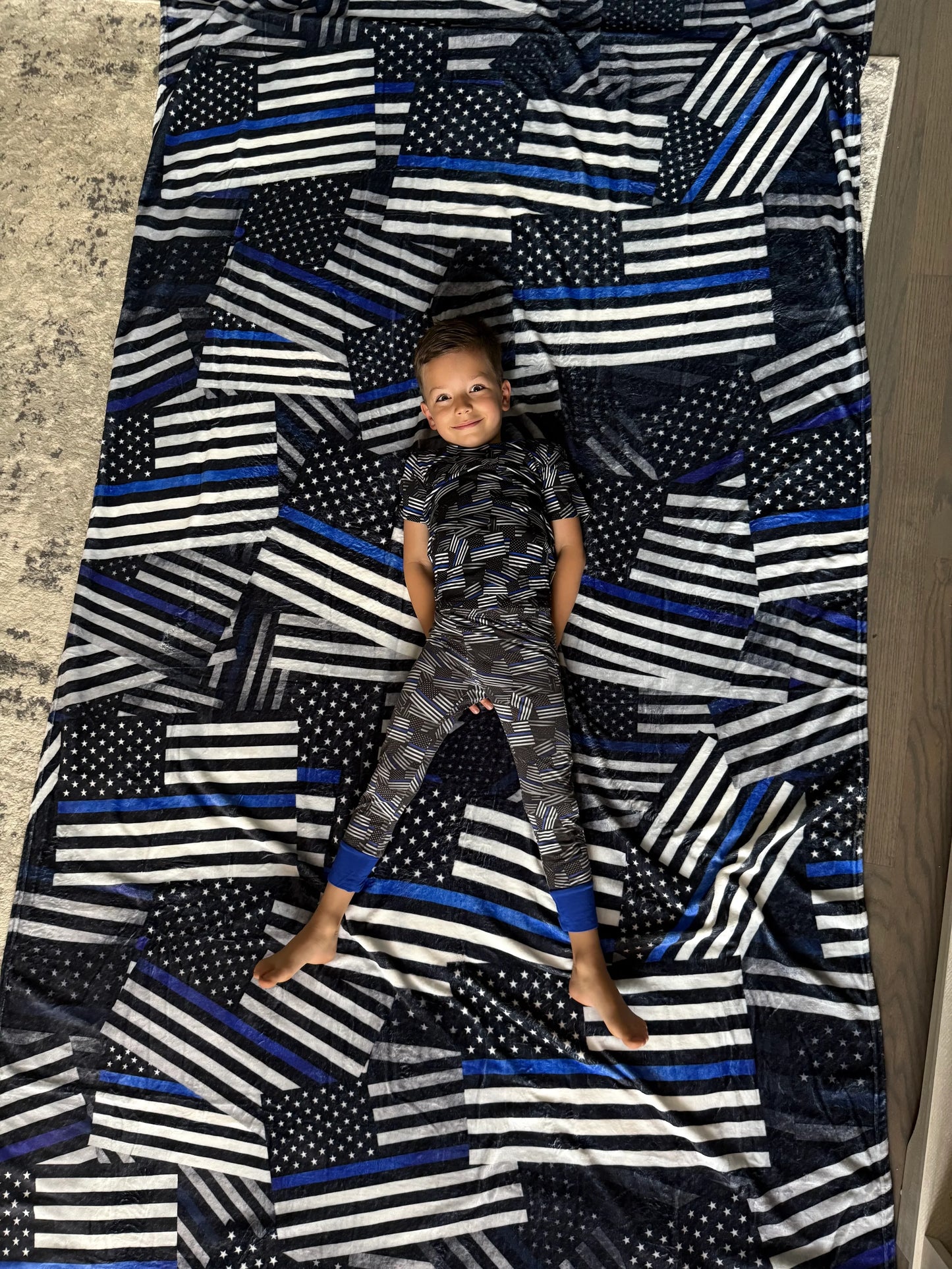 Oversized TBL Flags Family Couch Cuddle Blanket 60x120”