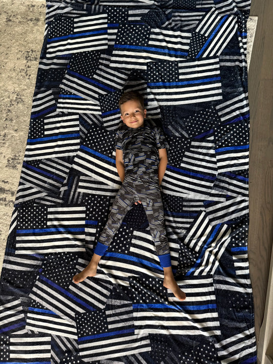 Oversized TBL Flags Family Couch Cuddle Blanket 60x120”