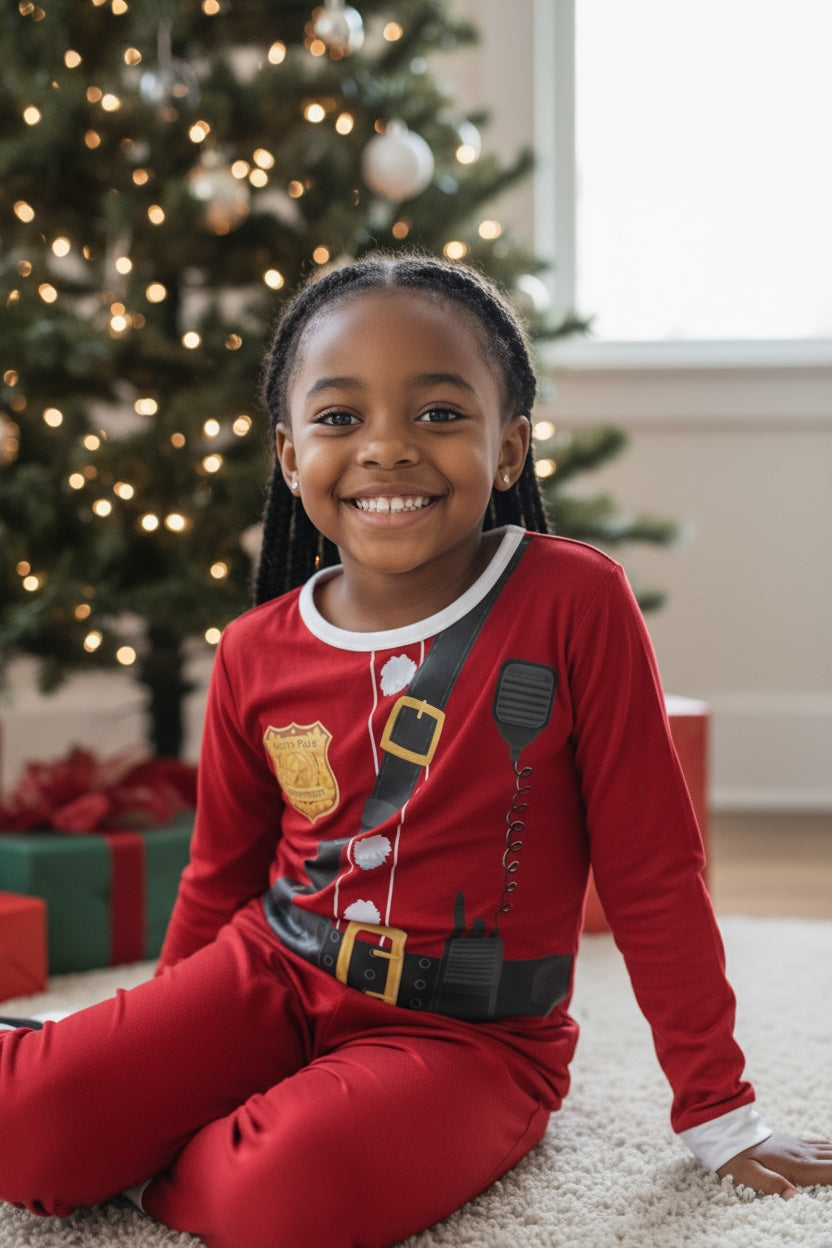 "North Pole Department: Santa Squad"- Two Piece Uniform Comfy Cozies
