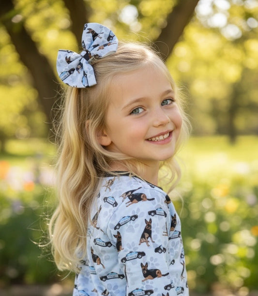 “K9 Heroes” Alligator Clip Bow