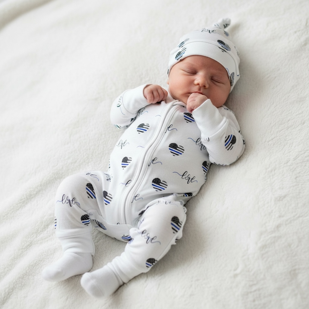 Thin Blue Love Comfy Cozies Zip-Up