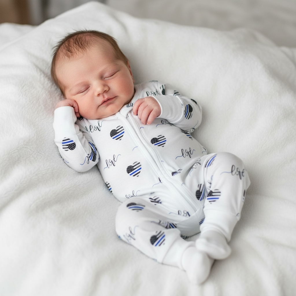 Thin Blue Love Comfy Cozies Zip-Up