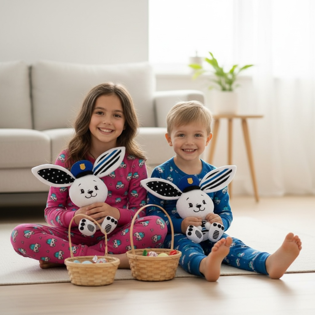 Thin Blue Bunny Plush (PolicEaster Bunny)