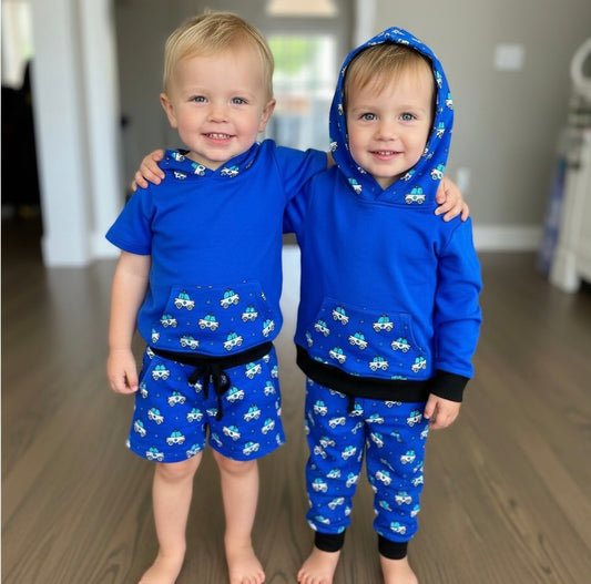 "Ride Along" Hooded Jogger Set - Short or Long