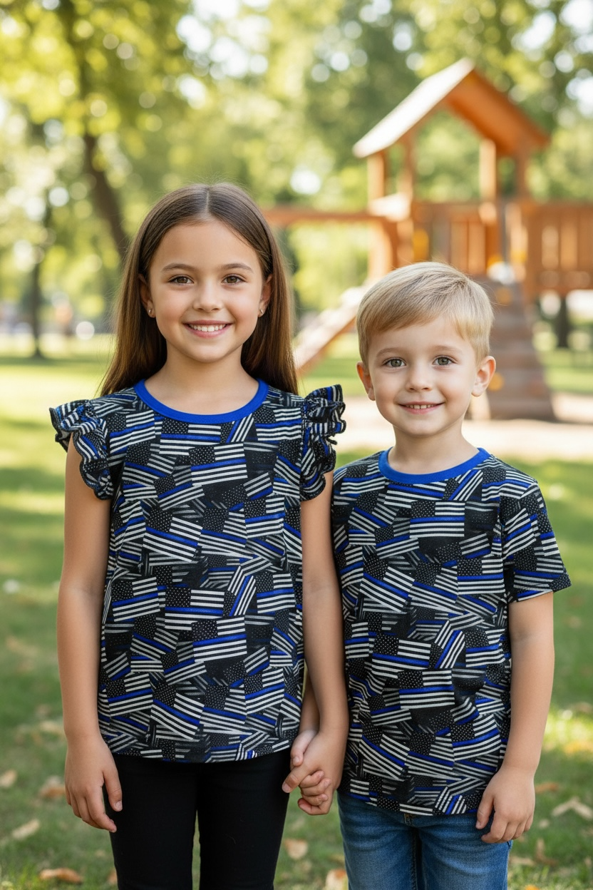 TBL Flags Tee – Pocket or Ruffle Sleeve Style