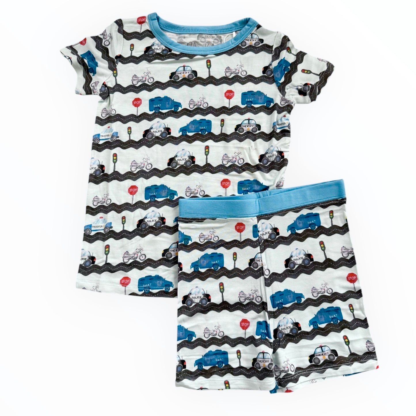 "Road Patrol” Two-Piece Comfy Cozies Short