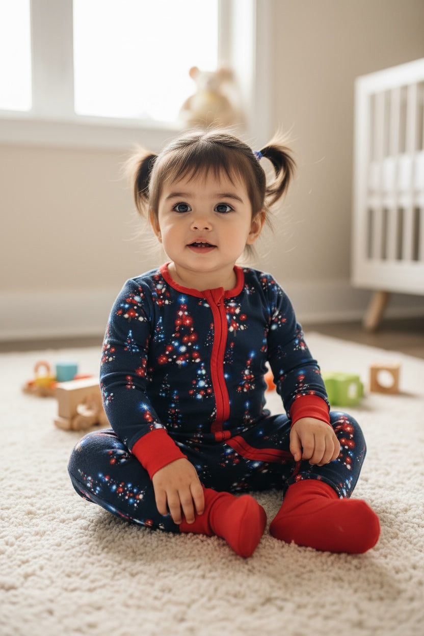 "Flashing through the Night" Comfy Cozies Zip-Up