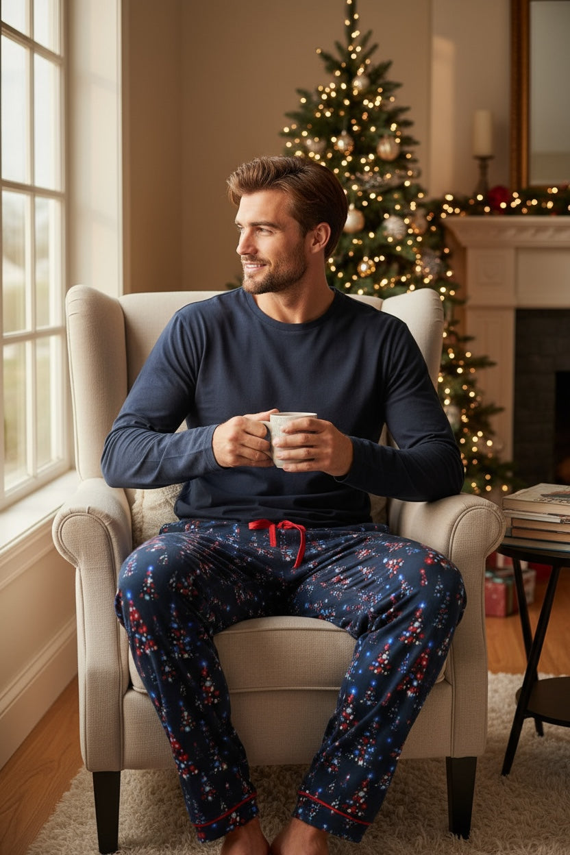 "Flashing through the Night" Men's Comfy Cozies Lounge Pants